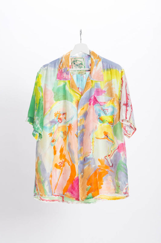 Fauvist Hairy Nipples Silk Island Shirt