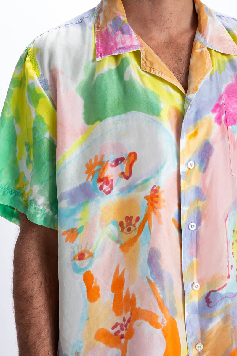 Fauvist Hairy Nipples Silk Island Shirt