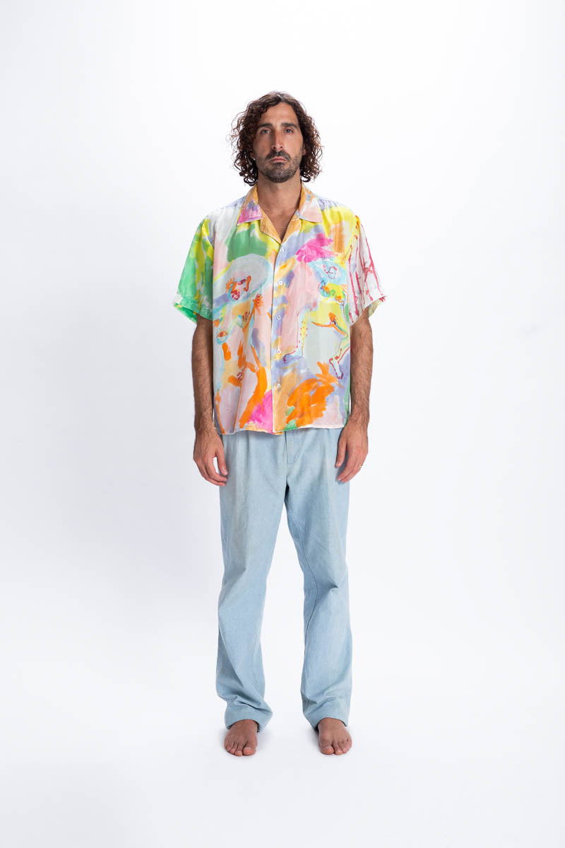 Fauvist Hairy Nipples Silk Island Shirt