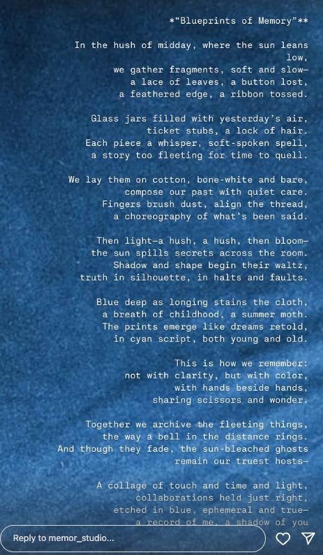 MEMOR STUDIO |  Cyanotype Printmaking